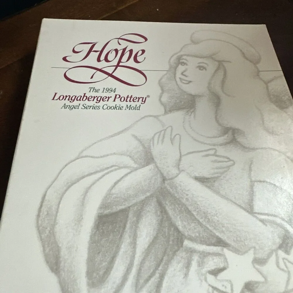 Longaberger Pottery - HOPE - Angel Series Cookie Mold NEW!! 1994